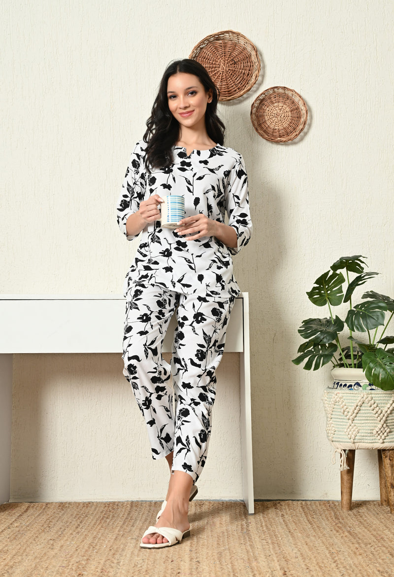 Premium Rayon Printed Night Suit