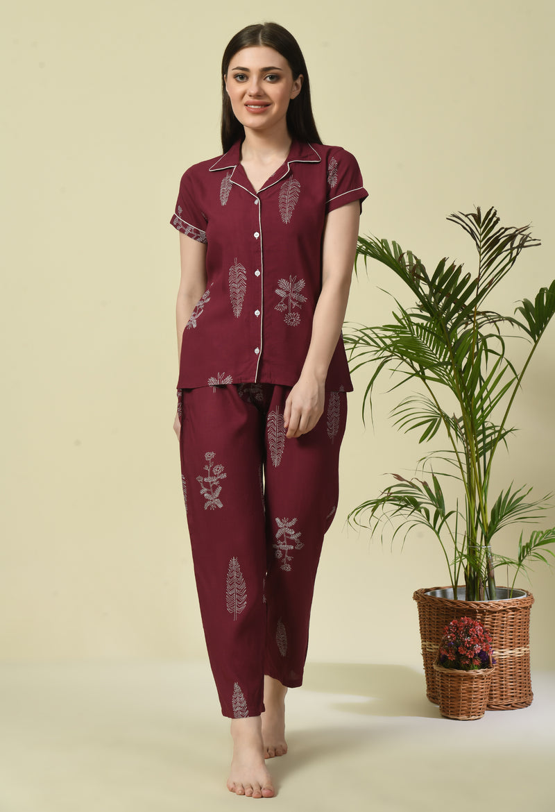 Premium Rayon Printed Night Suit
