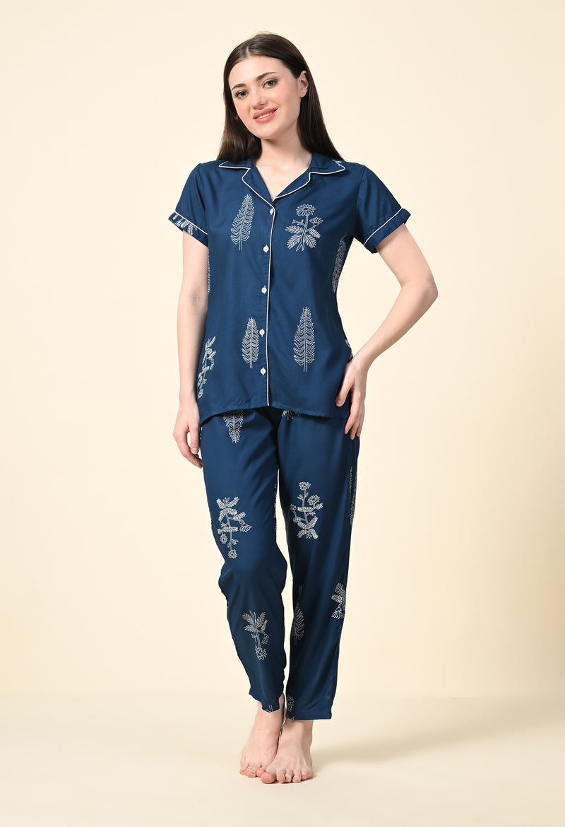 Premium Rayon Printed Night Suit