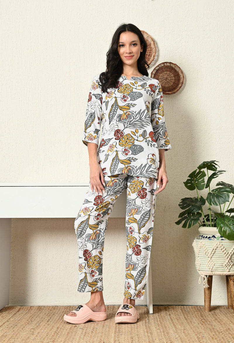 Premium Rayon Printed Night Suit