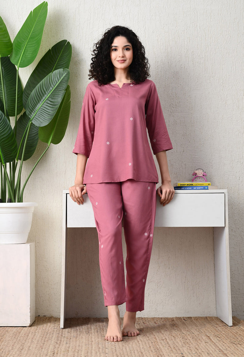 Premium Rayon Printed Night Suit