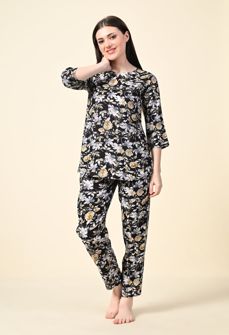 Premium Rayon Printed Night Suit