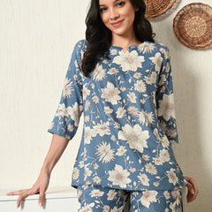 Premium Rayon Printed Night Suit