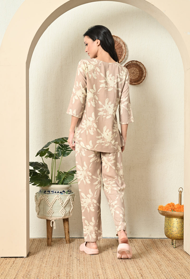 Premium Rayon Printed Night Suit