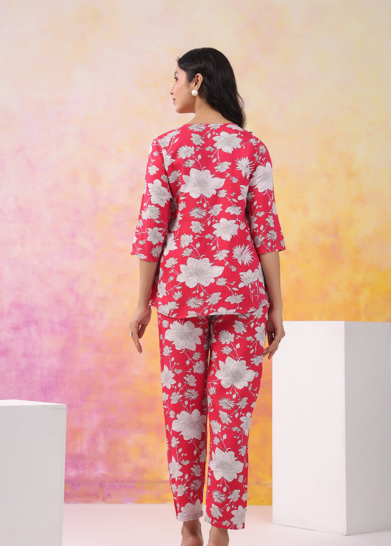 Premium Rayon Printed Night Suit