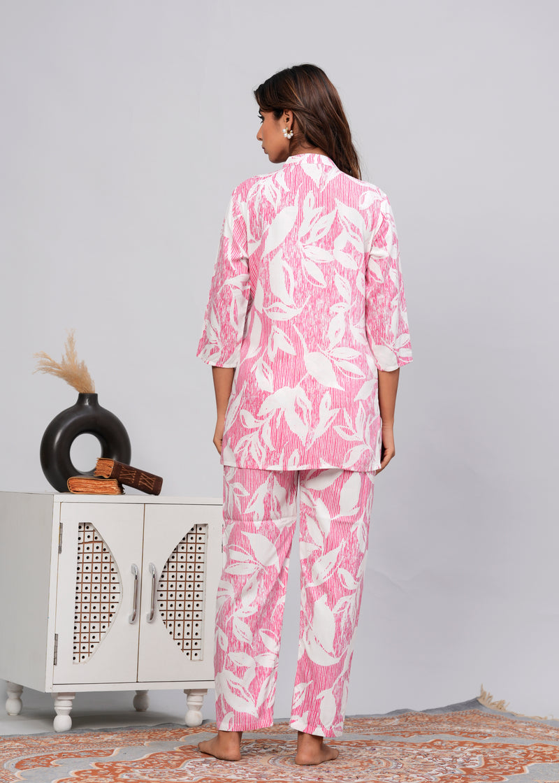 Ichaa Collar-Style Rayon Night Suit