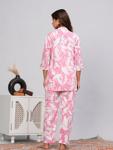 Ichaa Collar-Style Rayon Night Suit
