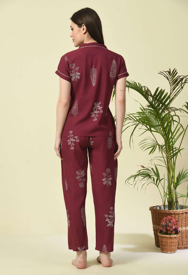 Premium Rayon Printed Night Suit