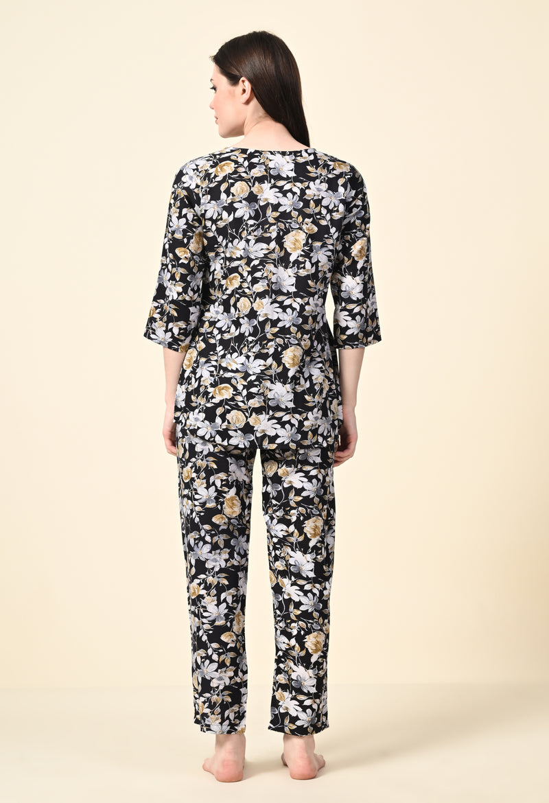 Premium Rayon Printed Night Suit
