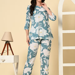 Premium Rayon Printed Night Suit