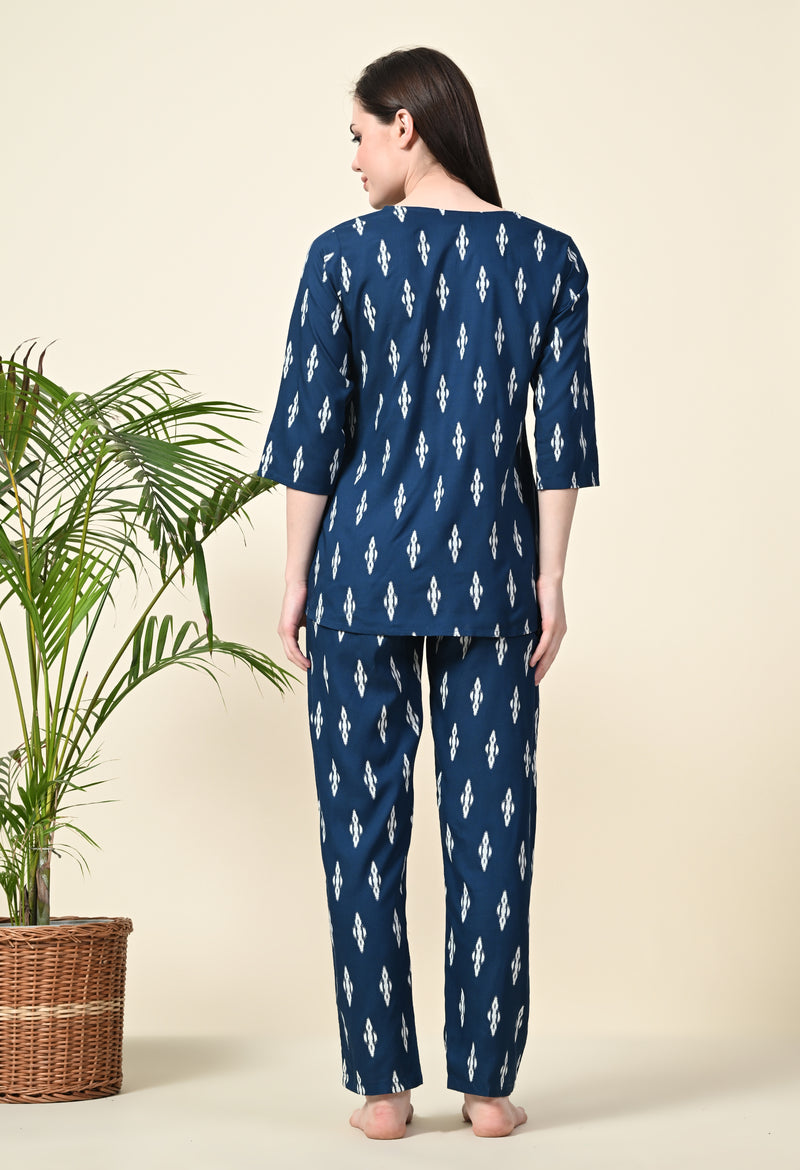 Premium Rayon Printed Night Suit