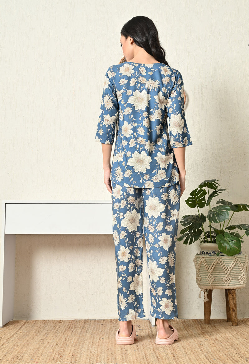 Premium Rayon Printed Night Suit