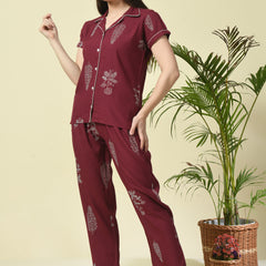 Premium Rayon Printed Night Suit