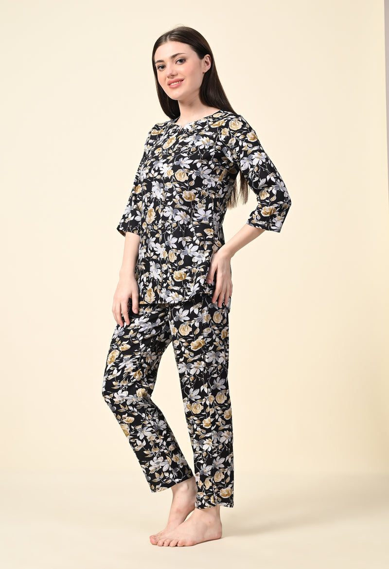 Premium Rayon Printed Night Suit