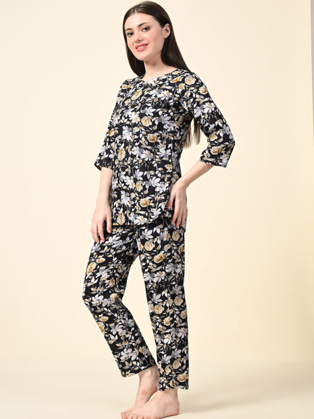 Premium Rayon Printed Night Suit