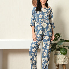 Premium Rayon Printed Night Suit