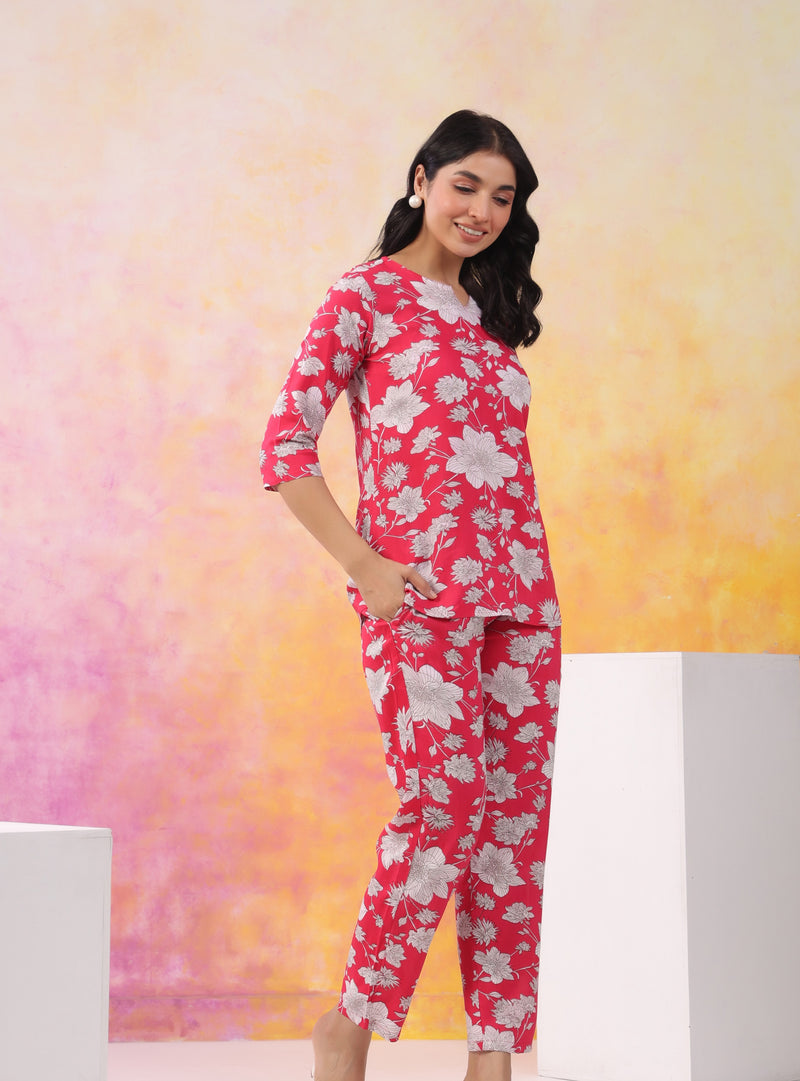 Premium Rayon Printed Night Suit
