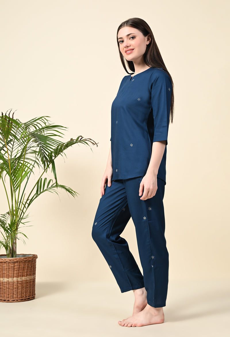 Premium Rayon Printed Night Suit