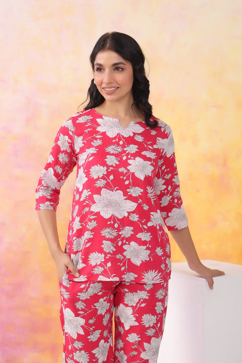 Premium Rayon Printed Night Suit