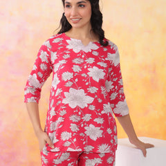 Premium Rayon Printed Night Suit