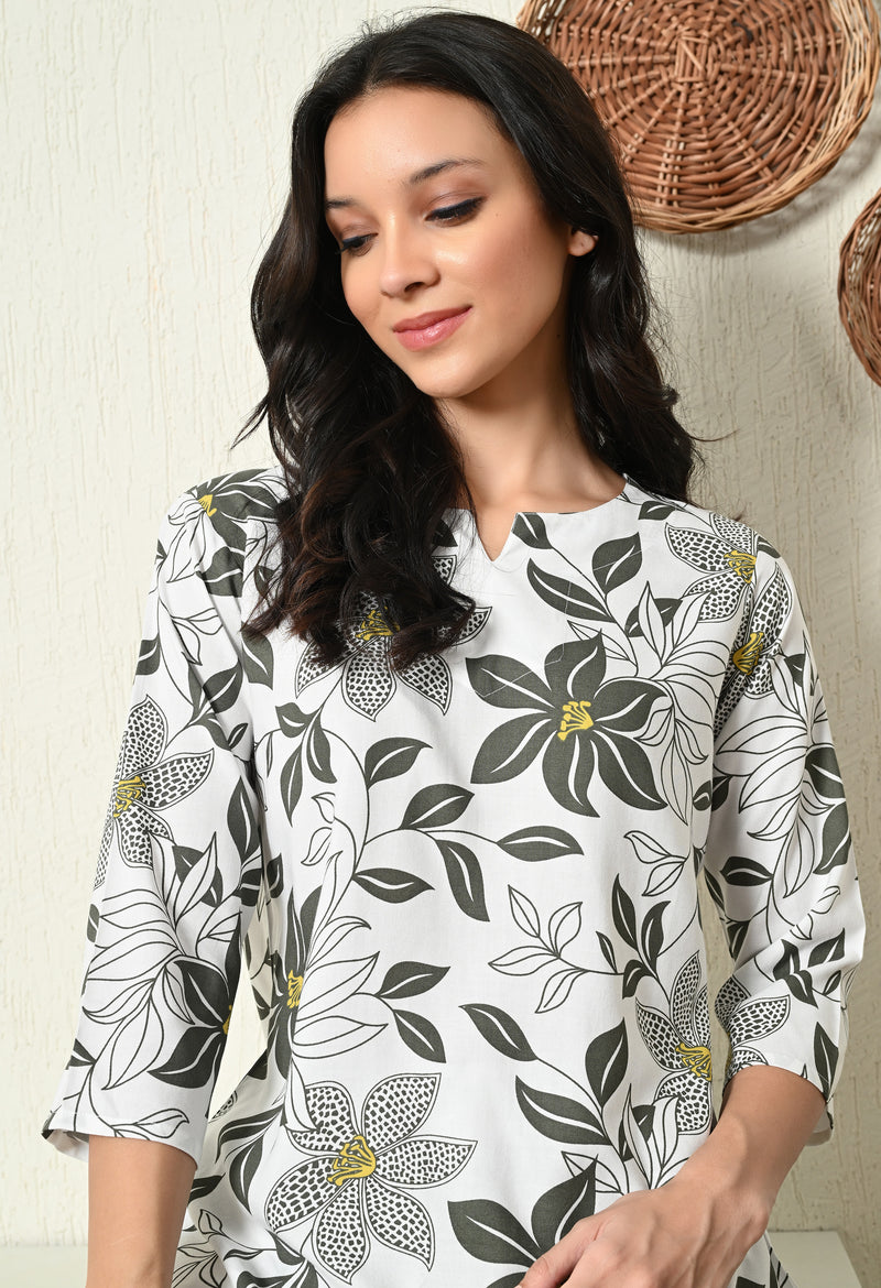 Premium Rayon Printed Night Suit