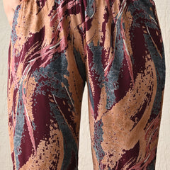 Ichaa Premium Rayon LoungeWear Set- Wine