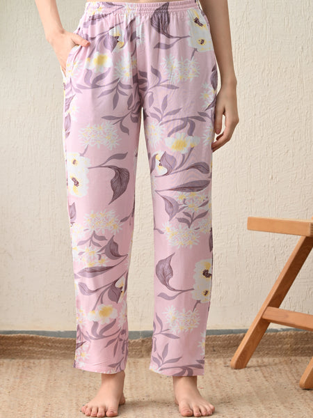 Ichaa Premium Rayon LoungeWear Set- Lavender