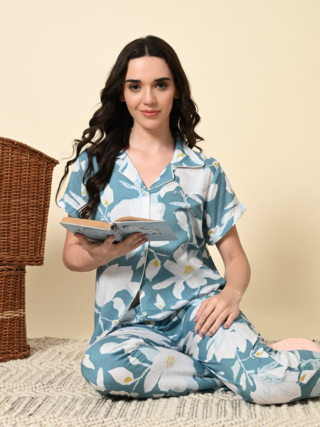 Premium Rayon Printed Night Suit