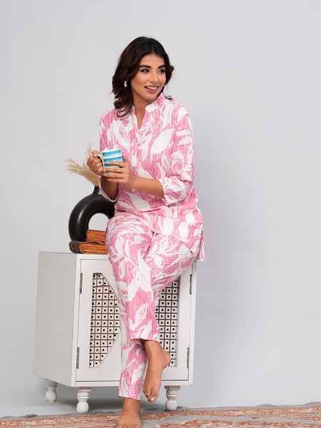 Ichaa Collar-Style Rayon Night Suit