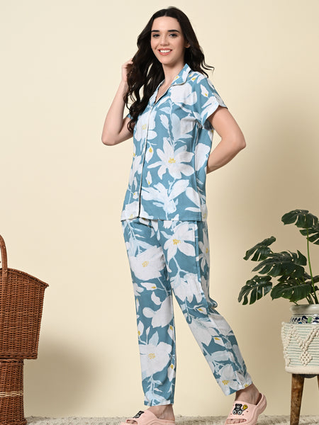 Premium Rayon Printed Night Suit