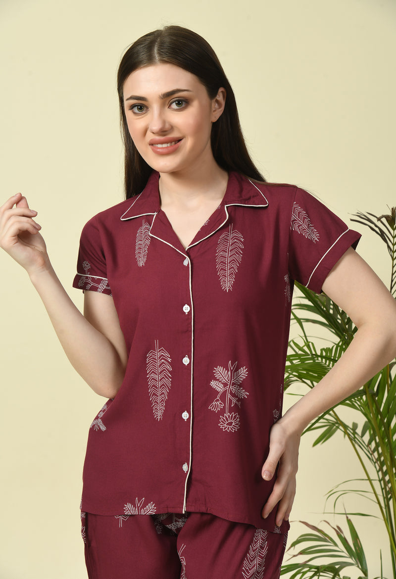 Premium Rayon Printed Night Suit