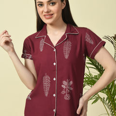 Premium Rayon Printed Night Suit