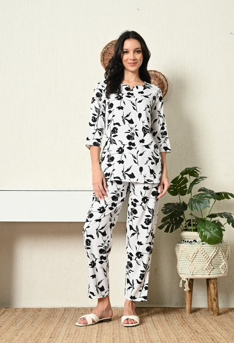 Premium Rayon Printed Night Suit