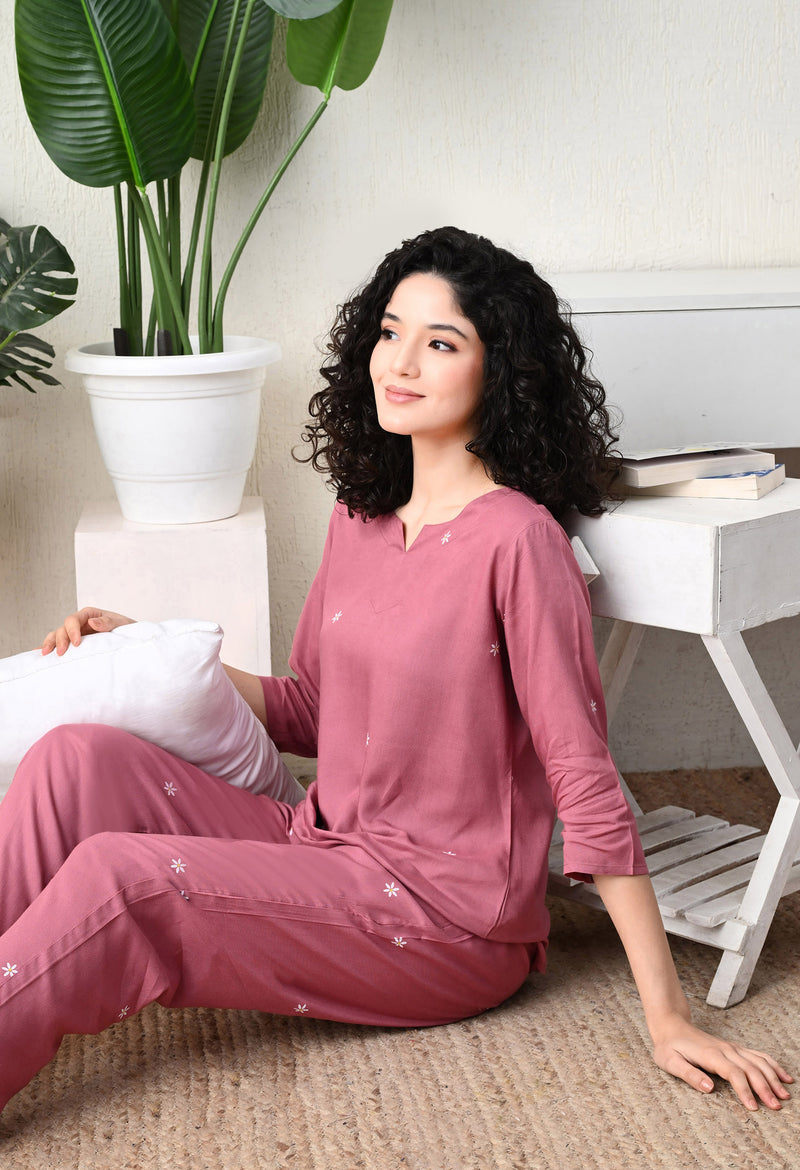 Premium Rayon Printed Night Suit