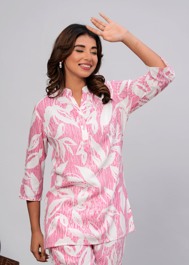 Ichaa Collar-Style Rayon Night Suit