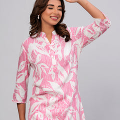 Ichaa Collar-Style Rayon Night Suit