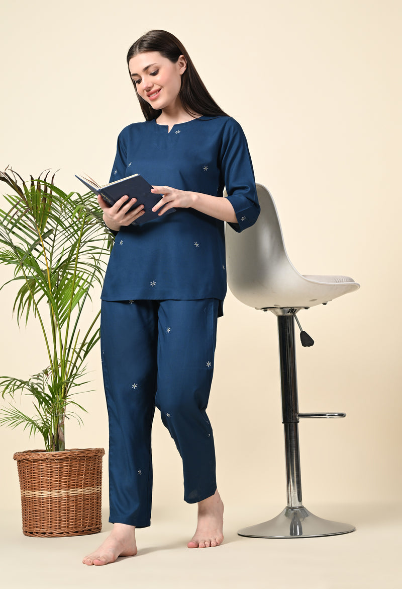 Premium Rayon Printed Night Suit