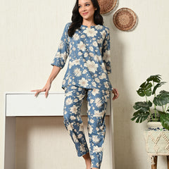 Premium Rayon Printed Night Suit