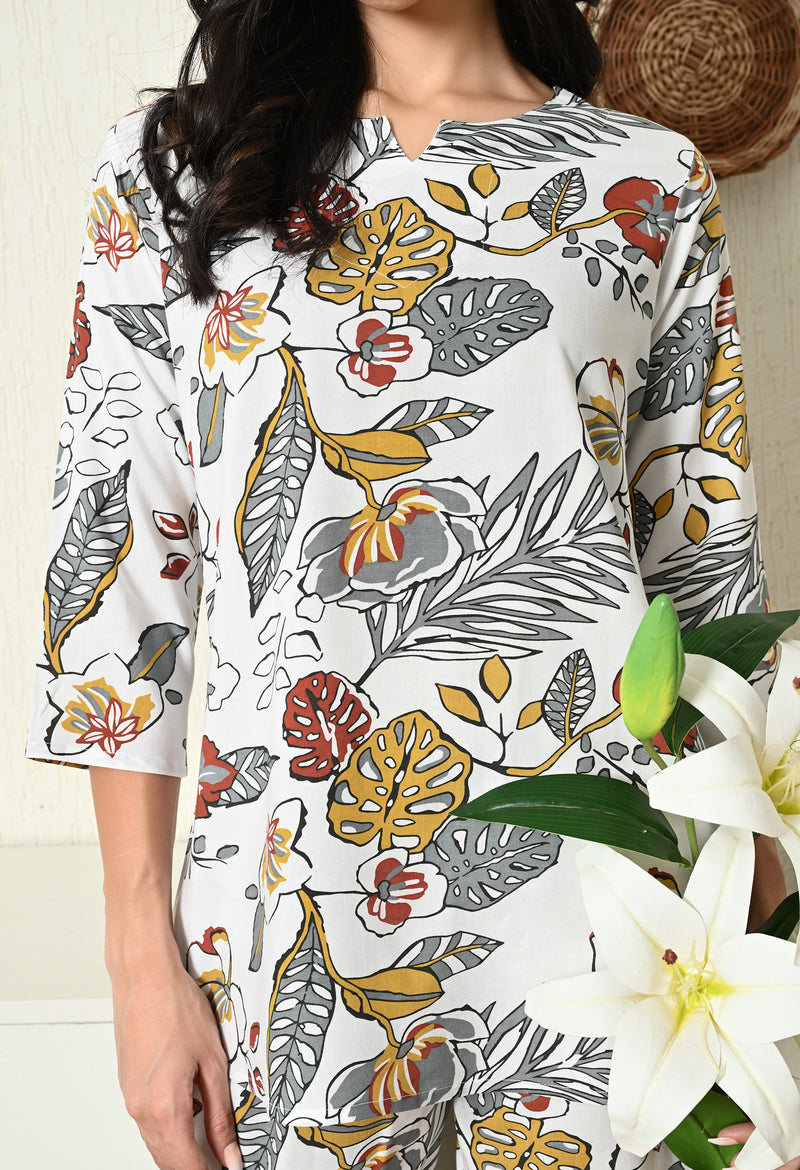 Premium Rayon Printed Night Suit