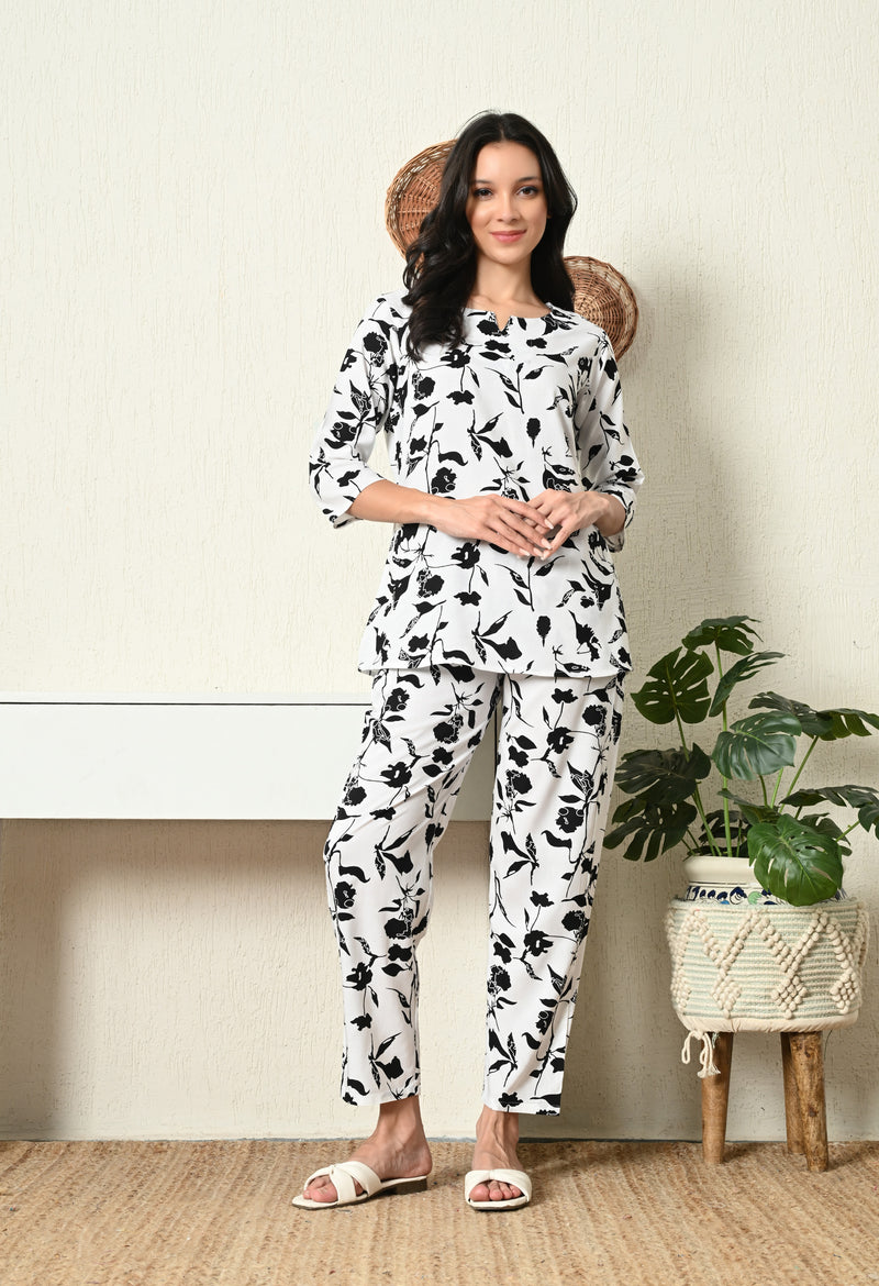 Premium Rayon Printed Night Suit