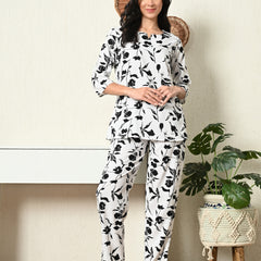 Premium Rayon Printed Night Suit