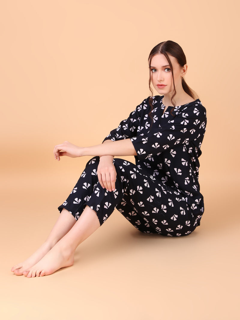 Premium Rayon Printed Night Suit