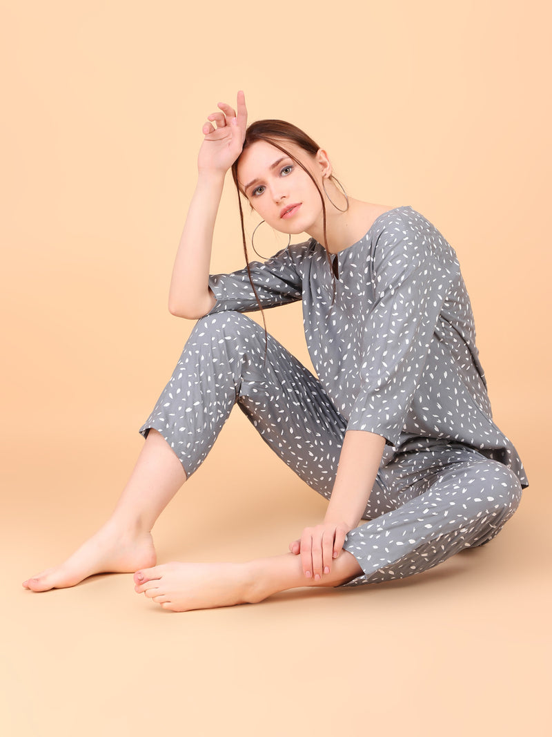 Premium Rayon Printed Night Suit
