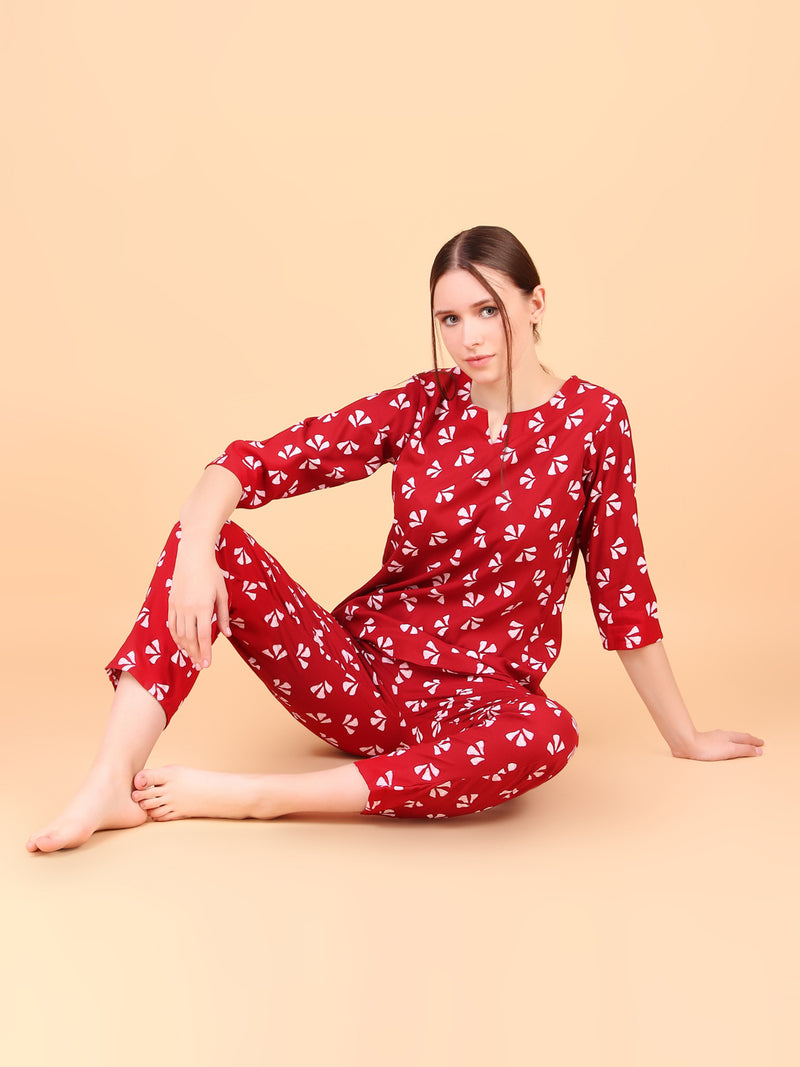 Premium Rayon Printed Night Suit