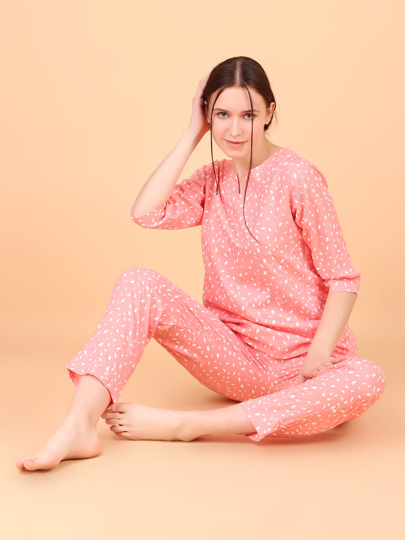 Premium Rayon Printed Night Suit