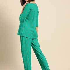 Premium Rayon Printed Night Suit