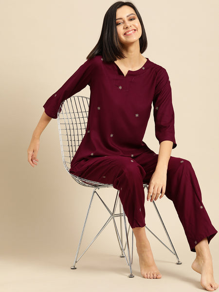 Premium Rayon Printed Night Suit