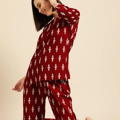 Premium Rayon Printed Night Suit