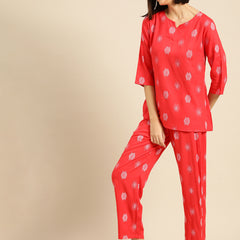 Premium Rayon Printed Night Suit