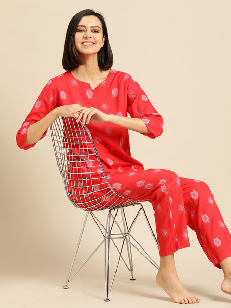 Premium Rayon Printed Night Suit